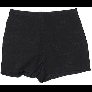 High waisted, black, printed shorts